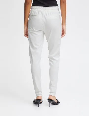 Pantaloni Ichi, alb Alb