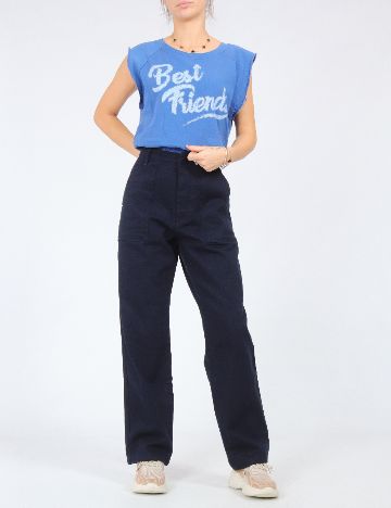 Pantaloni Zara, albastru