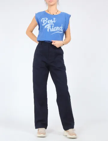 Pantaloni Zara, albastru Albastru