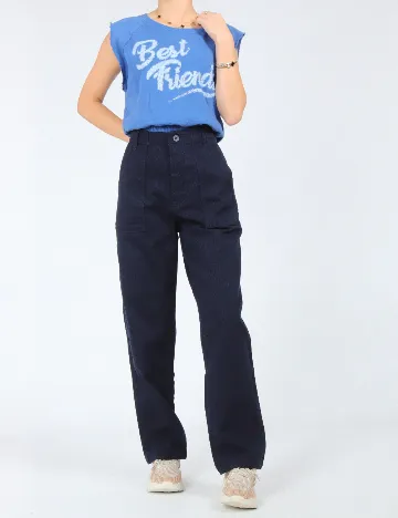 Pantaloni Zara, albastru Albastru