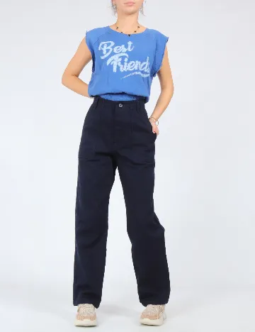 Pantaloni Zara, albastru Albastru