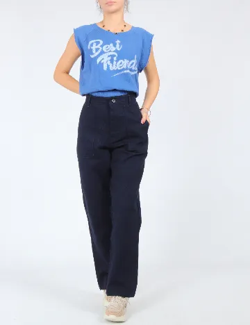 Pantaloni Zara, albastru Albastru