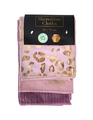 Set lavete microfibra 3 bucati Zd Trading, roz
