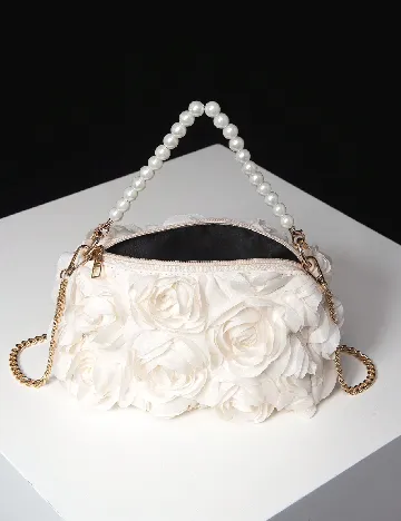 Geanta SHEIN, ecru Alb