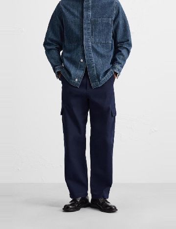 Pantaloni Zra, bleumarin