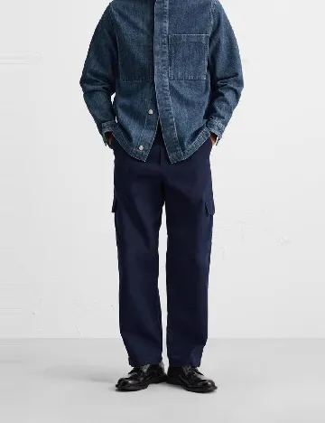 Pantaloni Zra, bleumarin Albastru