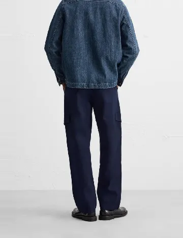 Pantaloni Zra, bleumarin Albastru