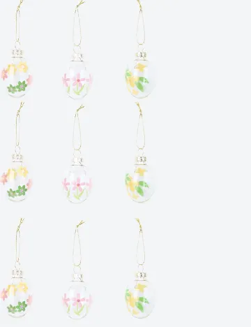 Set globuri 9 bucati ACTION, floral Floral print