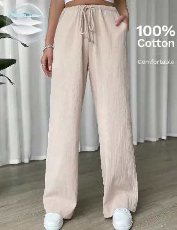 Pantaloni SHEIN, bej Crem