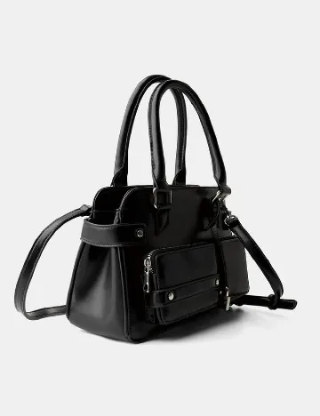 Geanta Bershka, negru Negru