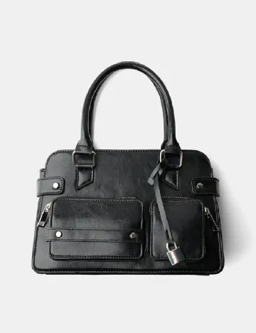 Geanta Bershka, negru Negru