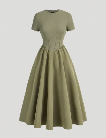 Rochie medie SHEIN, verde Verde