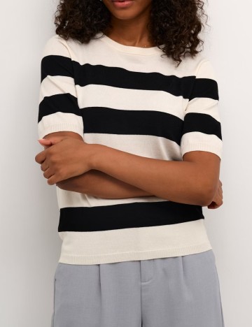 Bluza Kaffe, alb/negru