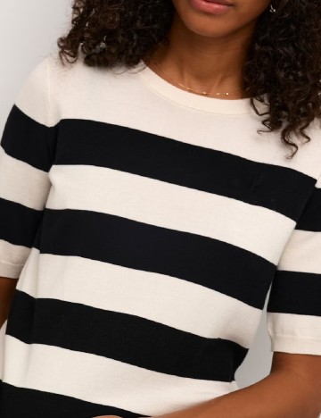 Bluza Kaffe, alb/negru