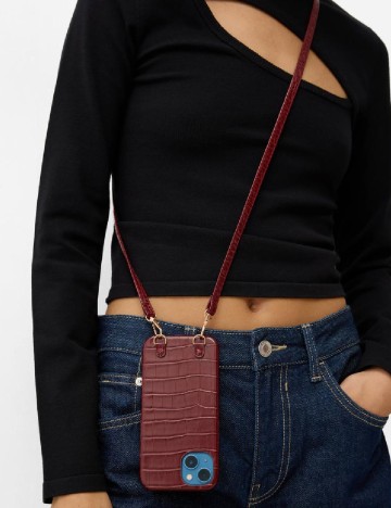 Husa pentru telefon Bershka, visiniu