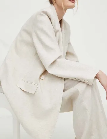 Sacou Oversize Gestuz, crem Crem