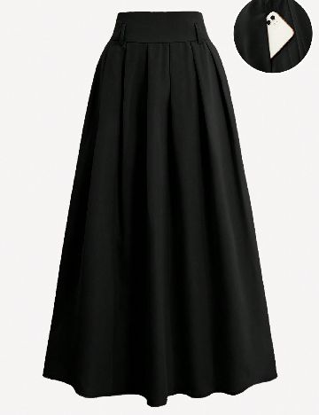 Fusta SHEIN CURVE, negru