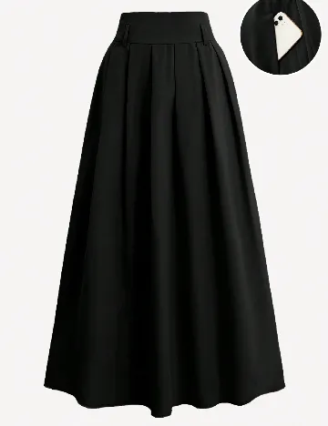 Fusta SHEIN CURVE, negru Negru