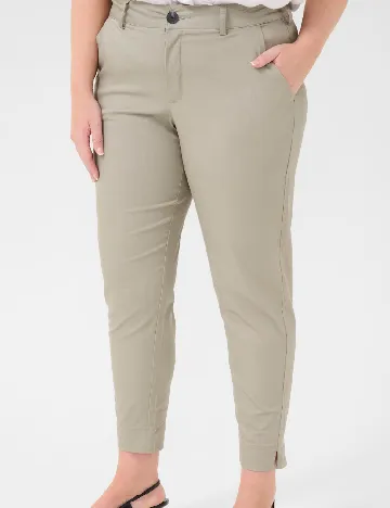 Pantaloni Kaffe Curve, bej Crem
