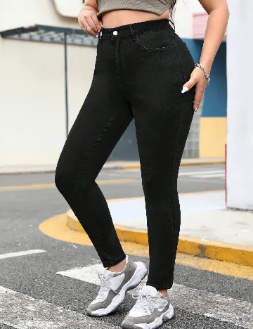 Blugi SHEIN CURVE, negru Negru