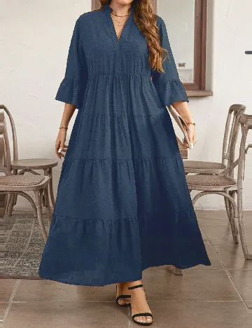 Rochie lunga SHEIN CURVE, albastru Albastru