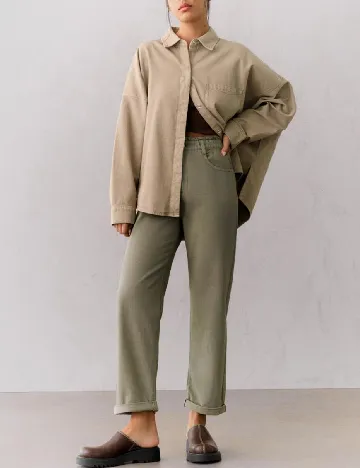 Pantaloni Pull&Bear, verde Verde