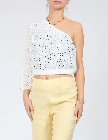 Top Bershka, alb Alb