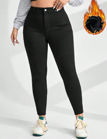 Blugi SHEIN CURVE, negru Negru
