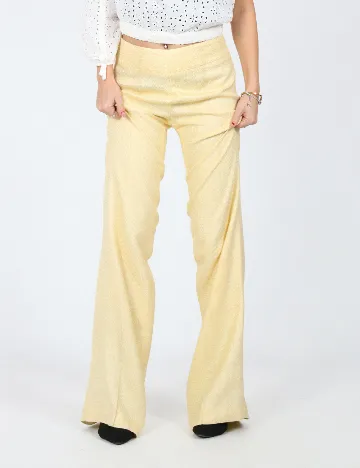 Pantaloni Zra, galben Galben