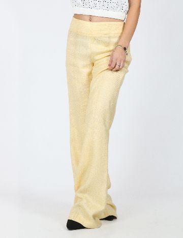 Pantaloni Zra, galben