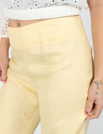 Pantaloni Zra, galben