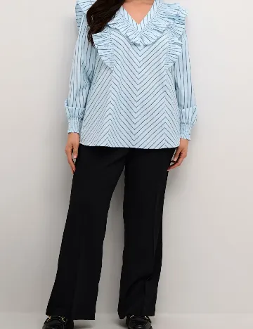 Bluza Kaffe Curve, albastru Albastru