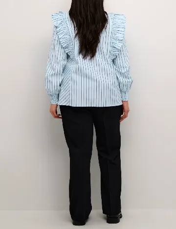 Bluza Kaffe Curve, albastru Albastru