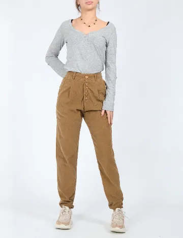 Pantaloni Zra, maro Maro