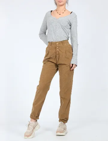 Pantaloni Zra, maro Maro