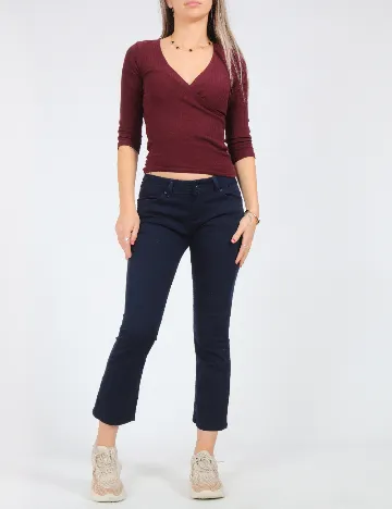 Pantaloni Zara, bleumarin Albastru