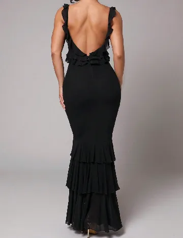 Rochie lunga Silquee, negru Negru