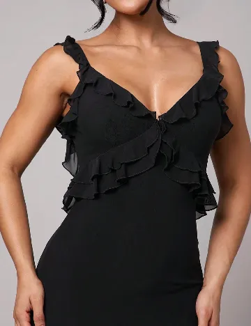 Rochie lunga Silquee, negru Negru