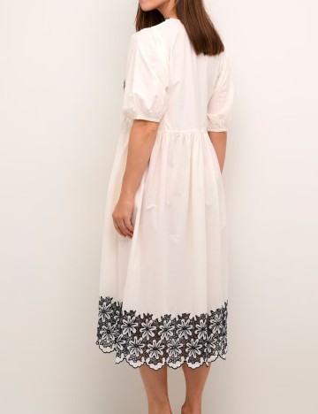 Rochie medie Culture, alb