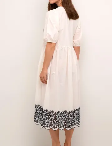Rochie medie Culture, alb Alb