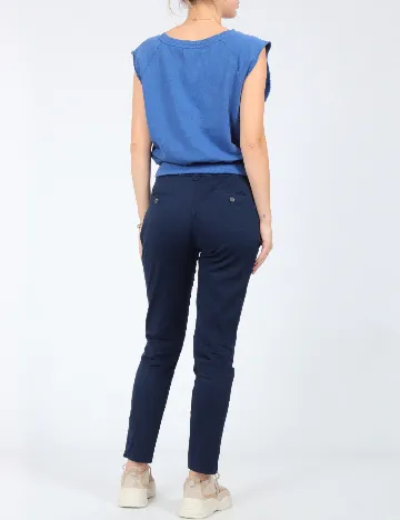 Pantaloni Zara, bleumarin Albastru