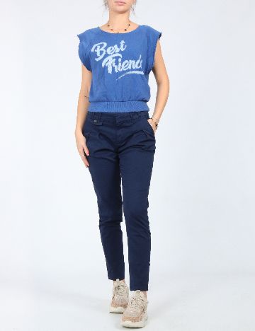 Pantaloni Zara, bleumarin