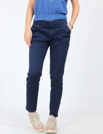 Pantaloni Zara, bleumarin Albastru