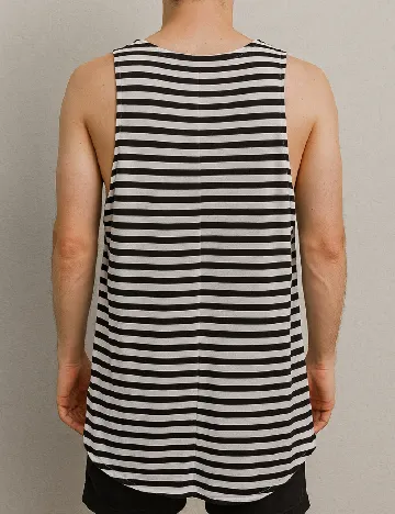 Maiou Bershka, alb/negru Alb