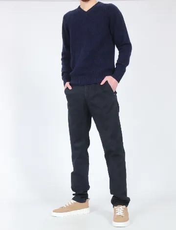 Pantaloni Massimo Dutti, bleumarin Albastru