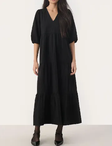 Rochie lunga Part Two, negru Negru