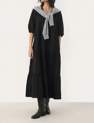 Rochie lunga Part Two, negru Negru