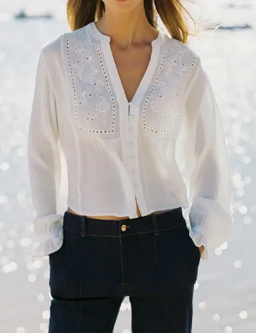 Bluza Zra, alb Alb