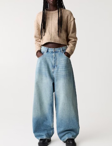 Pulover Pull&Bear, crem