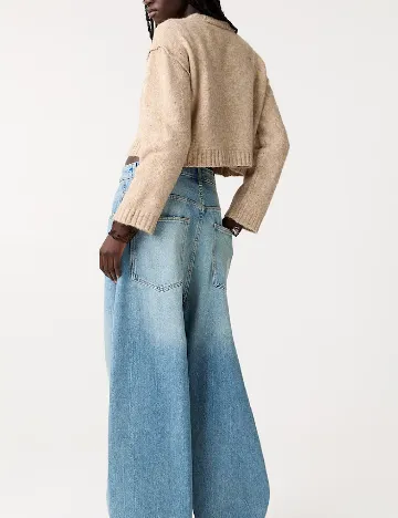 Pulover Pull&Bear, crem Crem
